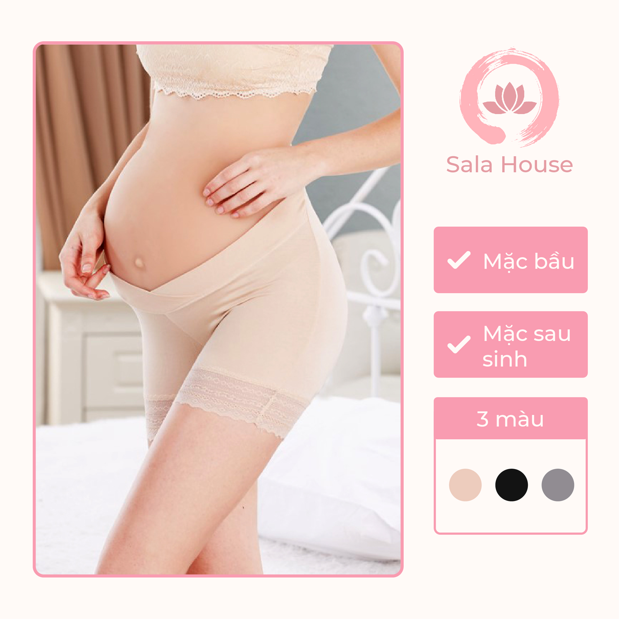 [HCM]Quần Mặc Váy Bầu Vải Modal Siêu Mềm Mịn (Đũng Lót Rộng Không Cần Mặc Quần Lót) - Chính hãng EnjoyPreg - QL07