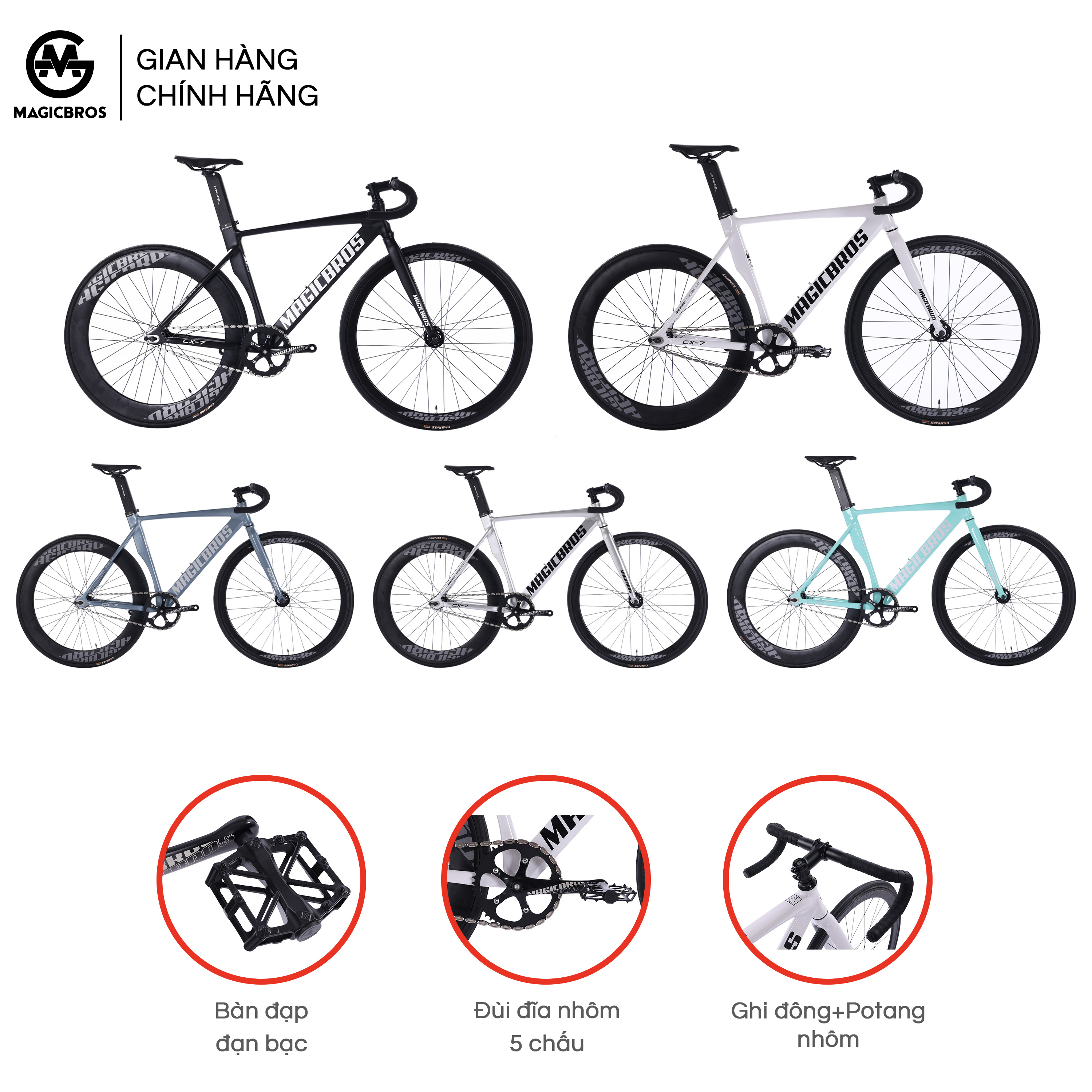 Xe đạp Fixed Gear Magicbros CX7