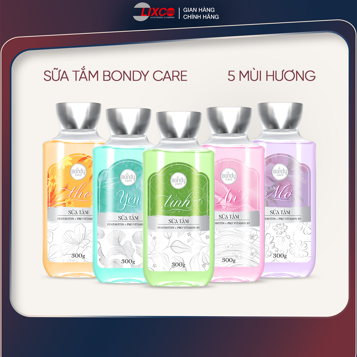 Sữa tắm nữ Bondy Care 300g hương nước hoa, dưỡng ẩm, lưu hương