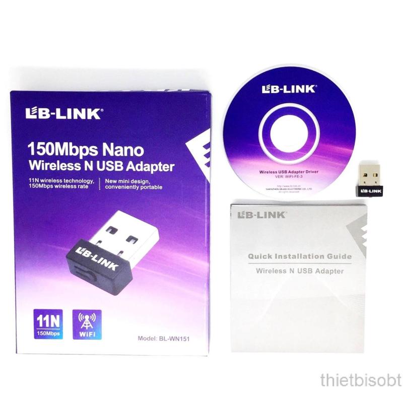 Usb thu Wifi LB link BL WN151, kèm đĩa cài đặt dễ dàng, nâng cao tốc độ