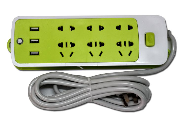 (TẶNG QUE CHỌC SIM)Ổ Cắm Điện Đa Năng Tích Hợp 3 Cổng Sạc USB