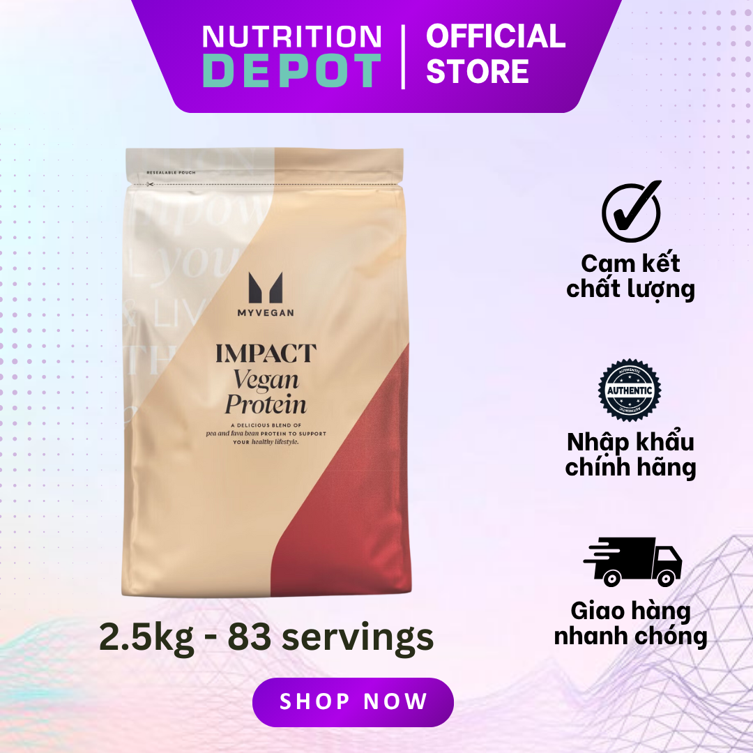 Sữa bổ sung đạm thực vật Vegan Protein Blend Myprotein 2.5kg - Hỗ trợ tăng cơ bổ sung đạm - Nutrition Depot Vietnam