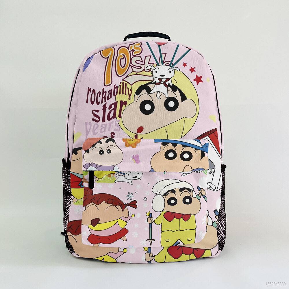 Crayon Shin-chan Backpack for Women Men Student Large Capacity Fashion