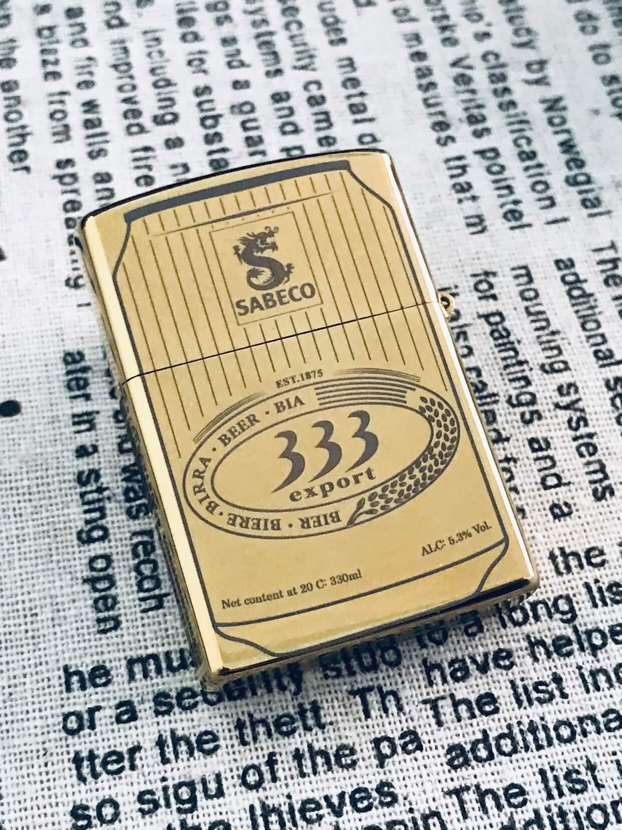 [HCM]Bật Lửa Zippo Khắc Laze Hình Chai Bia 333