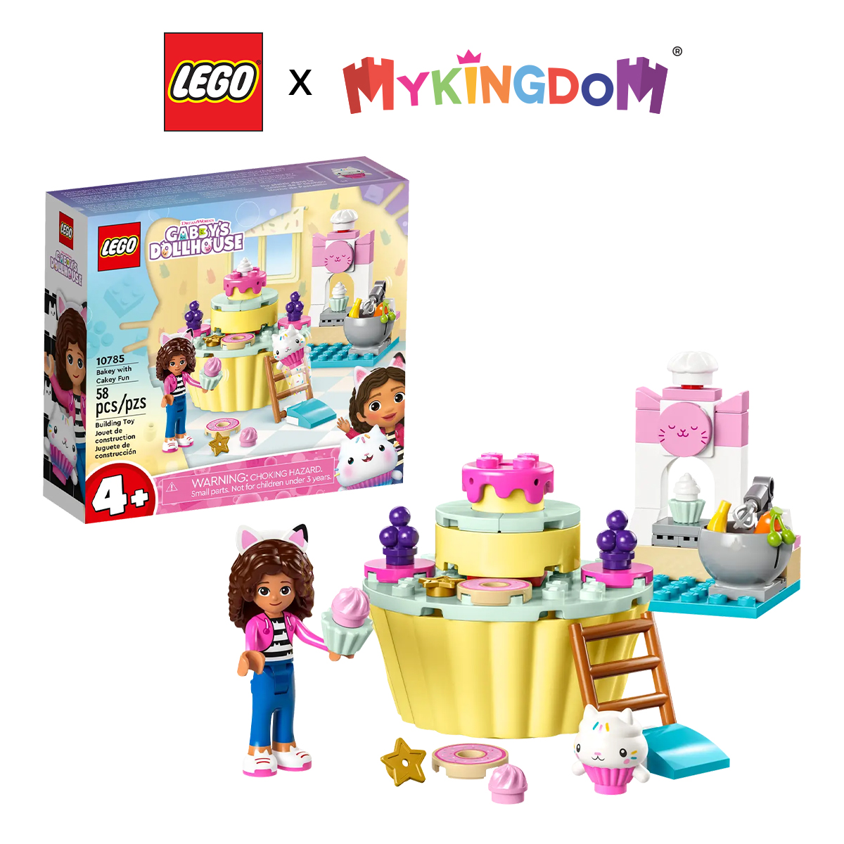 Đồ Chơi Lắp Ráp Bakey With Cakey Fun LEGO GABBY DOLLHOUSE 10785 (58 chi tiết)