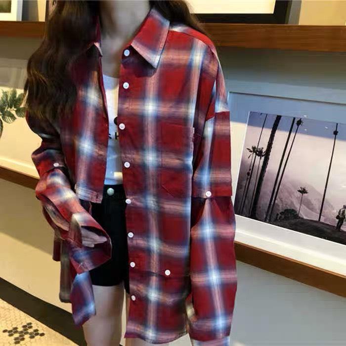 [HCM]Áo Sơ Mi Nữ Sọc Ca Rô Cá Tính Otis EVA SOMI 10018