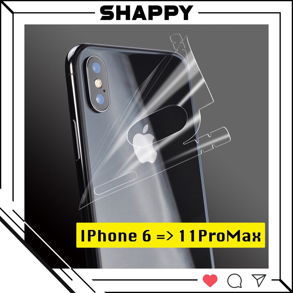 Skin dán trong suốt tpu full viền cho các dòng iphone chống vân tay