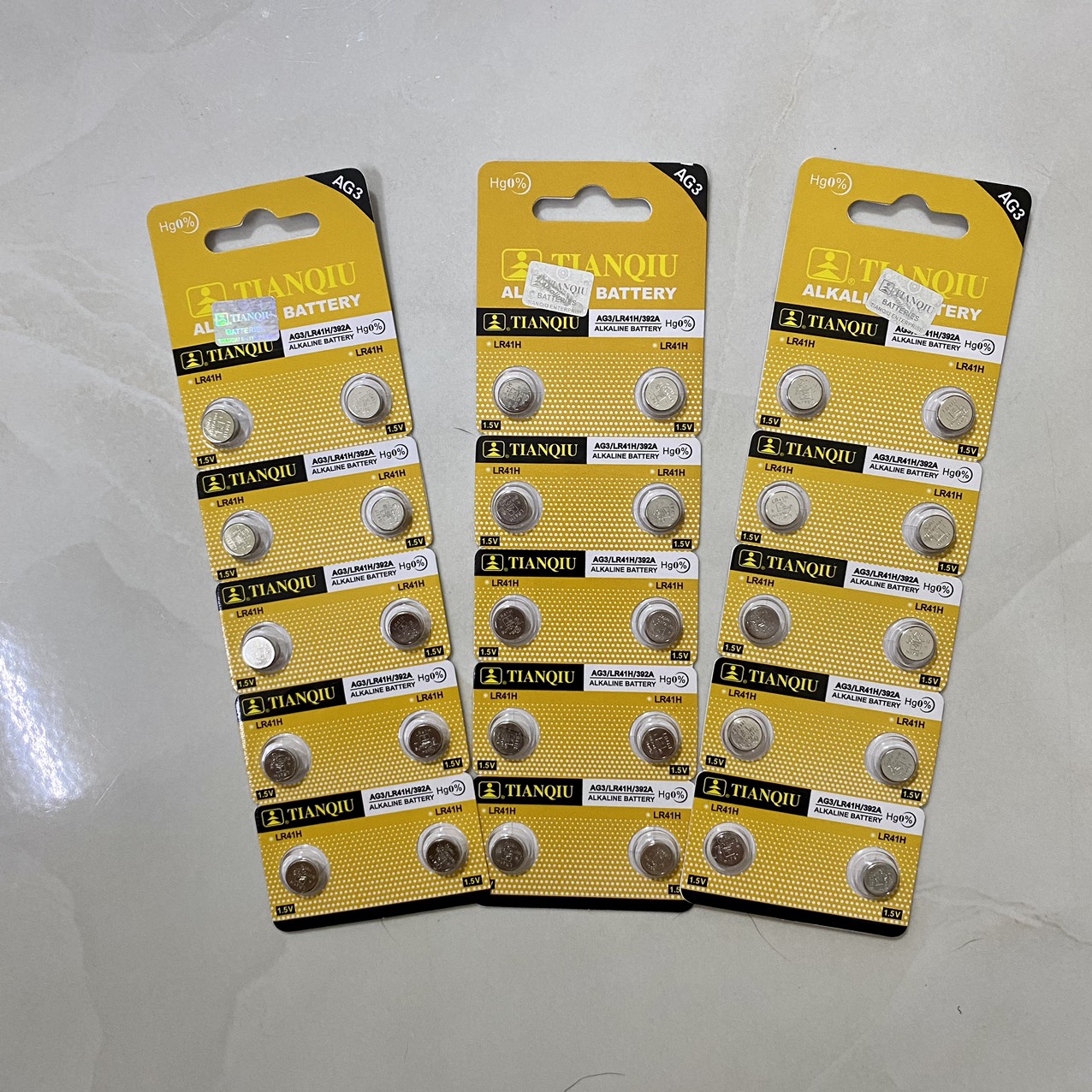 1 Vỉ 10 Viên Pin Cúc Áo AG3/LR41 Dùng Cho Đồng Hồ, Đèn Đom Đóm, Nến Điện Tử