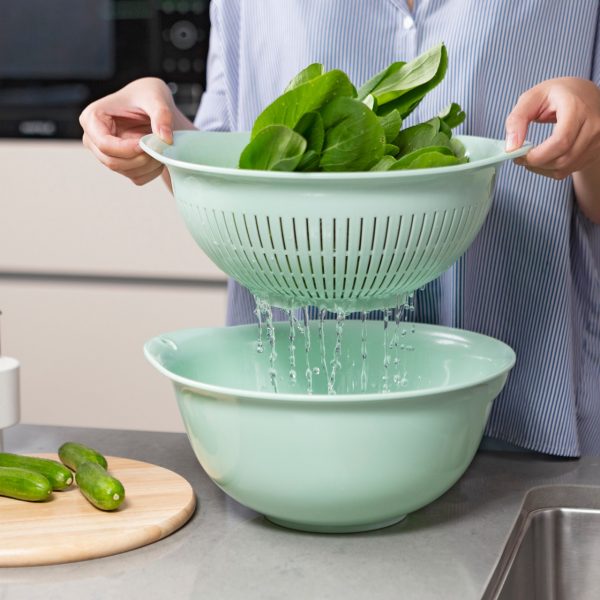 Bộ thau rổ cao cấp yoko 35cm - INochi