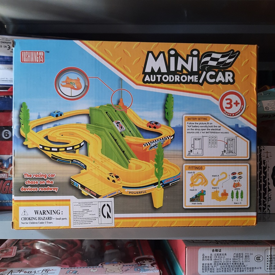 Bộ đồ chơi đường đua ô tô siêu tốc - đồ chơi đường ray tàu lượn siêu tốc mini car autodrome