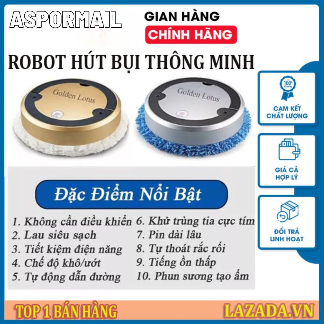 Rô bốt hút bụi lau nhà - robot hút bụi tự động robot