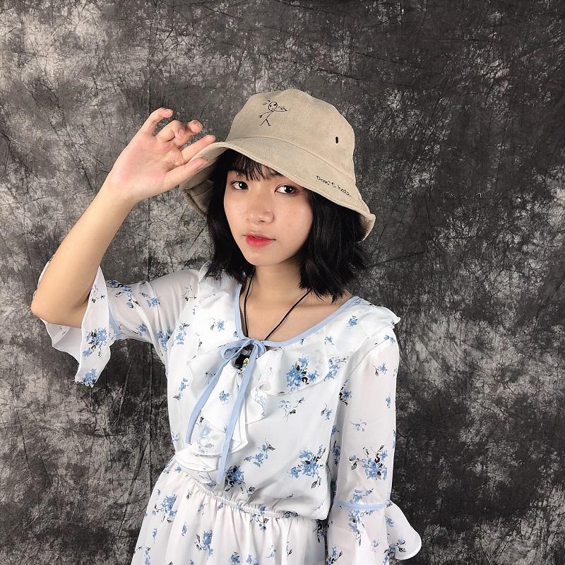 Nón bucket mũ vành unisex nhung mềm Dont Hate - Obistore N141