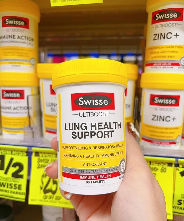 Phổi Swisse Lung Health Support 90 VIÊN