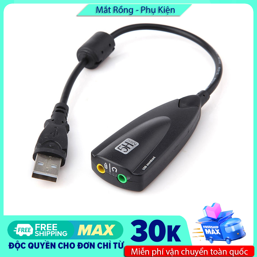 [Usb ra sound] Usb chuyển thành card âm thanh 7.1 5HV2 có dây có thể sử dụng cho máy tính bàn hoặc laptop