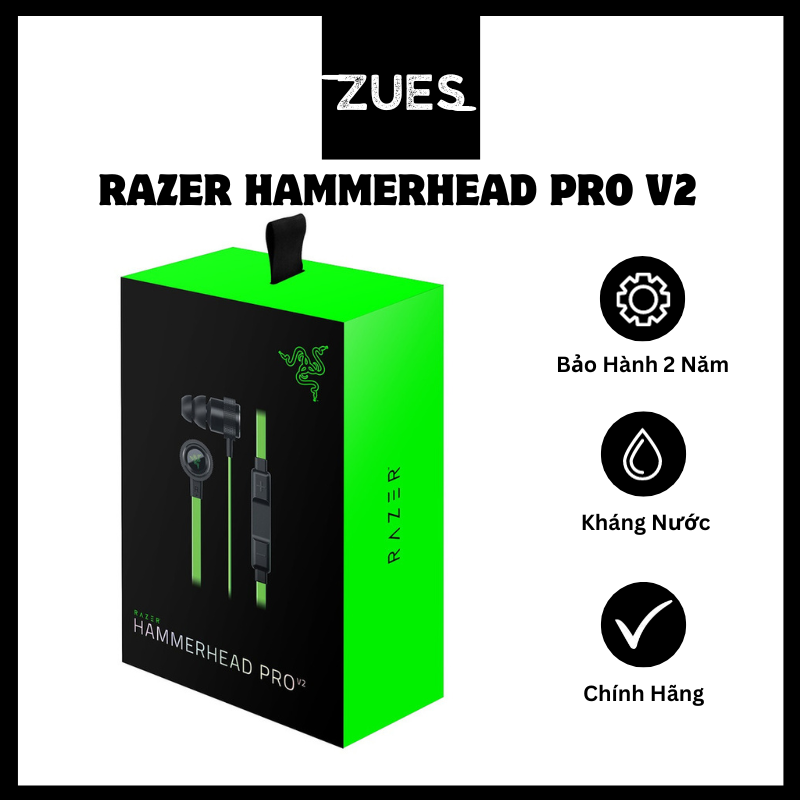 Xách Tay Tai Nghe Có Dây Gaming Razer Pro V2Bền Bỉ Tích Hợp Micro Đàm Thoại Cổng Kết Nối 3.5mm Bảo Hành 24 Tháng