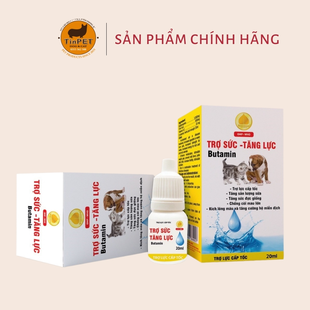 Dung Dịch Uống Trợ Sức Tăng Lực Tăng Cường Trao Đổi Chất Butamin 20ml Cho Thú Cưng An Toàn Hiệu Quả