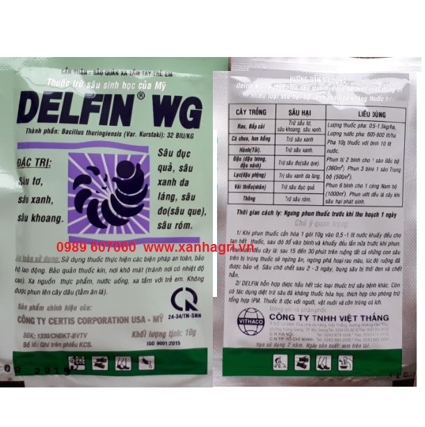 [HCM]Set 5 gói Delfin 32 WG TRỪ SÂU SINH HỌC CỦA MỸ