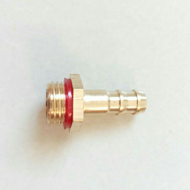 Nối đuôi chuột ren ngoài 14 nối ống 8mm đến 10mm tặng kèm cổ dê xiết ống