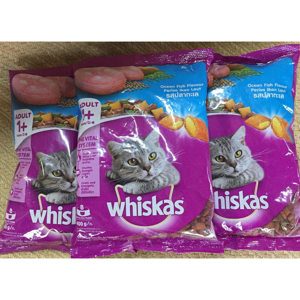Hạt Cho Mèo Whiskas 400g - Hạt Whiskas Mèo Trưởng Thành