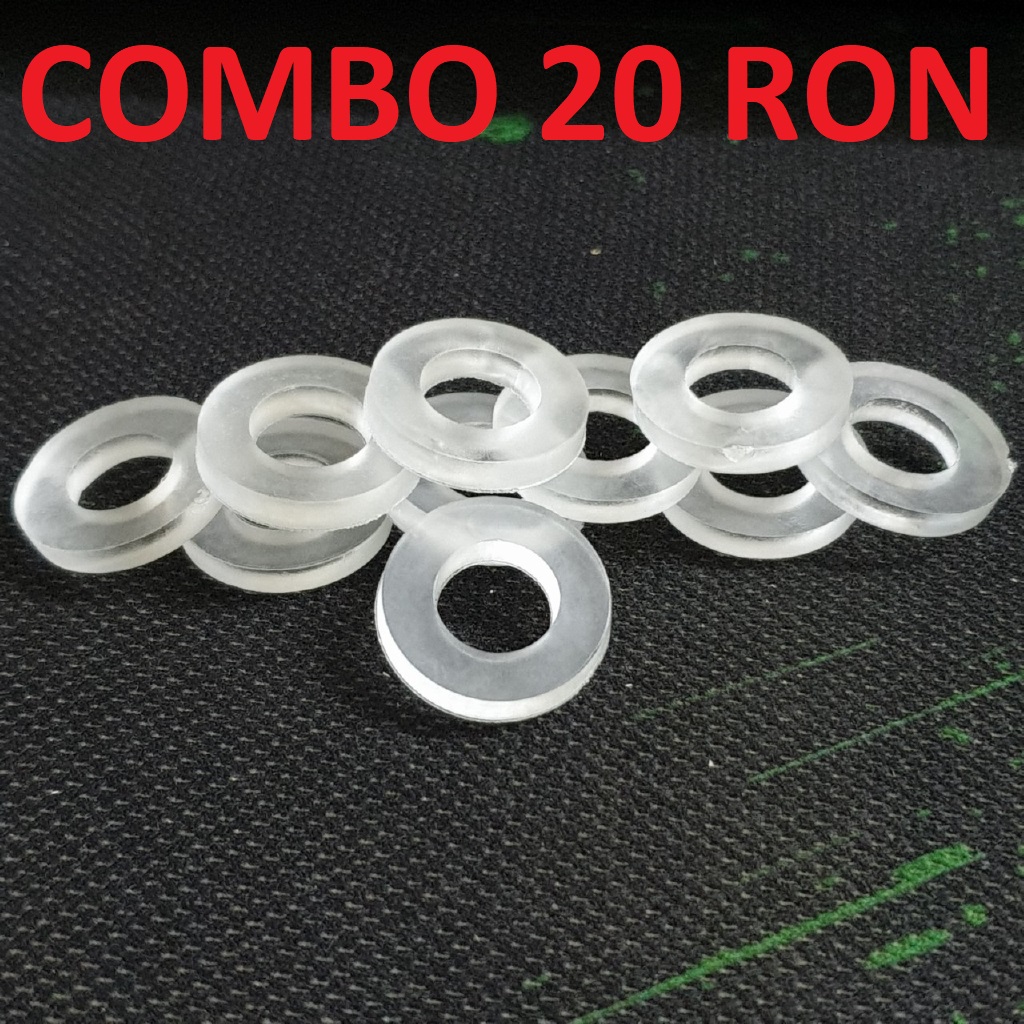 Combo 20 ron gioăng nhựa 21mm dùng cho dây sen tắm và dây xịt vệ sinh, dây cấp nước, loại này rất tốt, bóng, không bị mủn mủn như loại rẻ