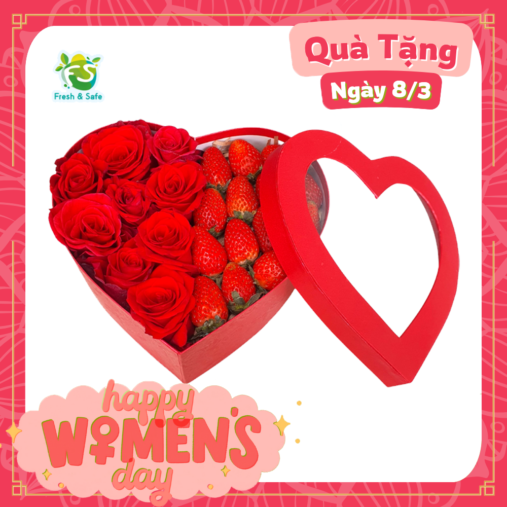 Hộp quà trái tim sắt son 8/3