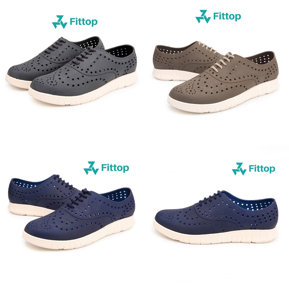 Giày Nhựa Nam Cột Dây Cao Cấp Form Đẹp Siêu Êm FITTOP GIAY-003-2