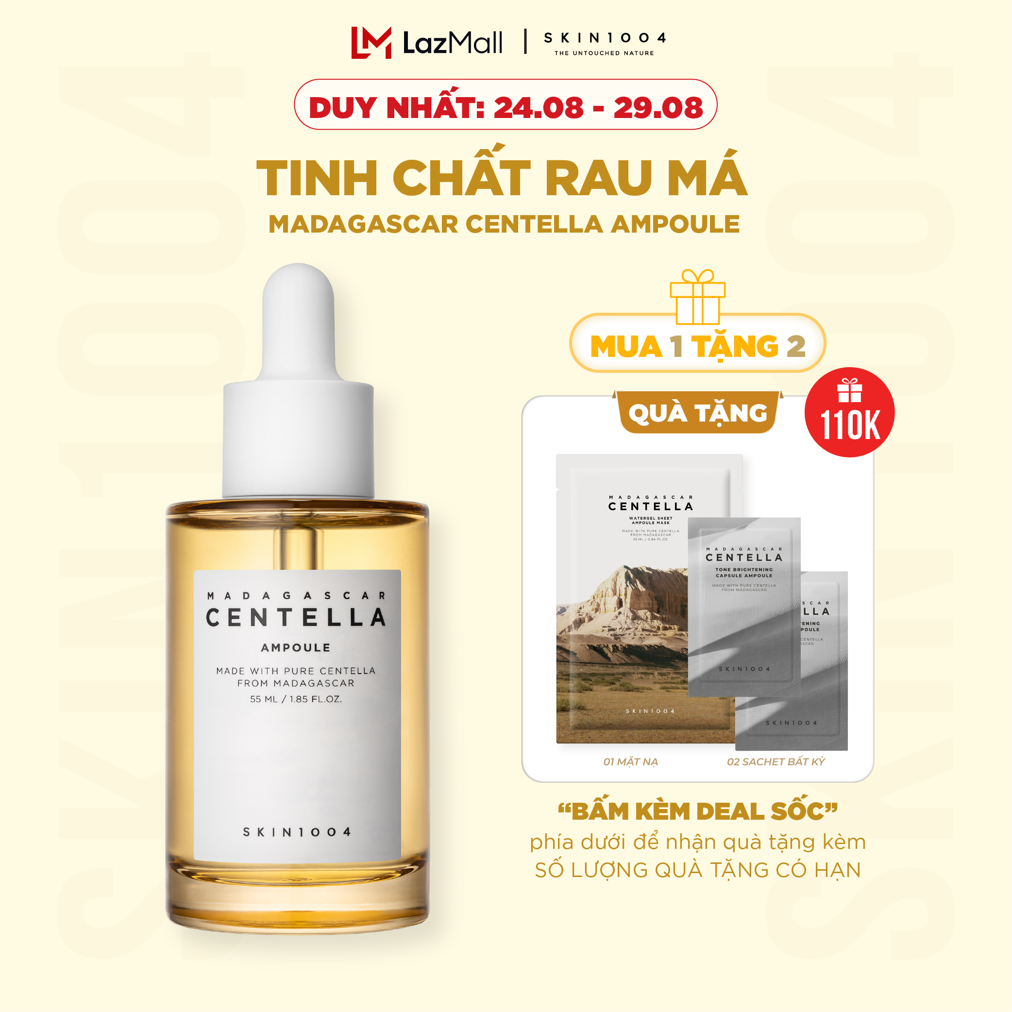 Tinh Chất Phục Hồi Làm Dịu Da SKIN1004 Madagascar Centella Ampoule 55ML