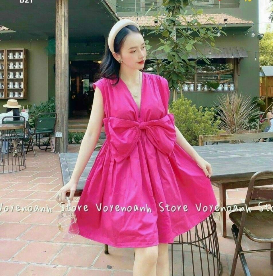 [Mẫu Mới] Đầm Nữ Tiểu Thư,Đầm Bầu Phối Nơ Ngực For Rộng Qúa Đáng Yêu.Màu Sắc Nổi Bật Thích Hợp Với Mọi Phong Cách.