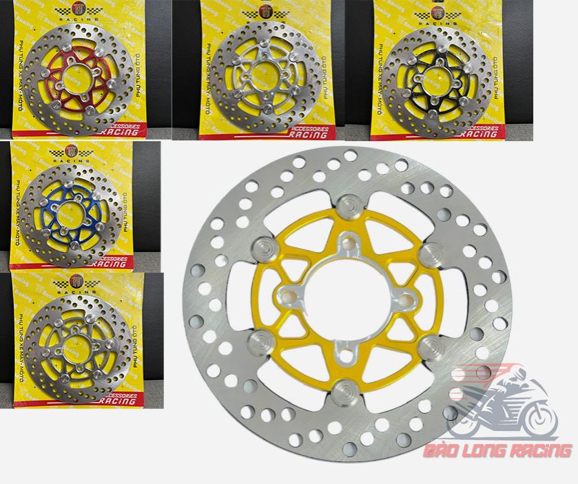 Đĩa thắng khâu inox304 thracing mẫu ngôi sao 220mm gắn xe máy sirius wave dream blade rsx....