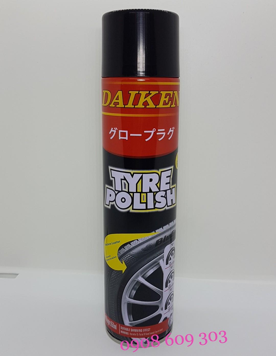 Chai xịt bảo dưỡng lốp vỏ xe daiken tyre polish 650ml