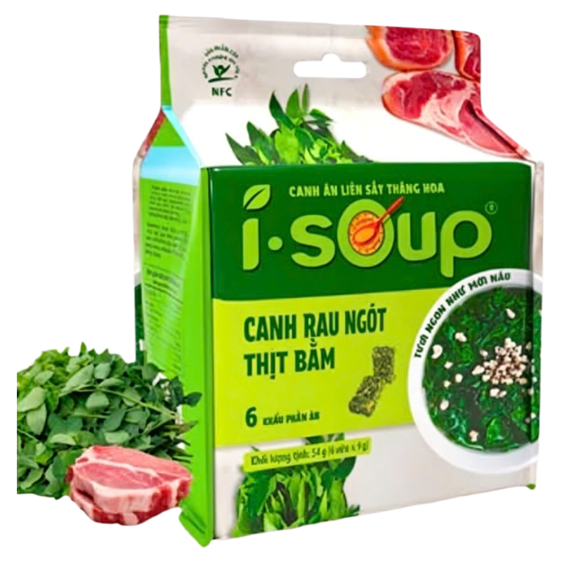 COMBO Viên Canh Rau Ngót Thịt Bằm Ăn Liền Sấy Thăng Hoa – Túi (54g) 6 Viên, khách chọn phân lloại