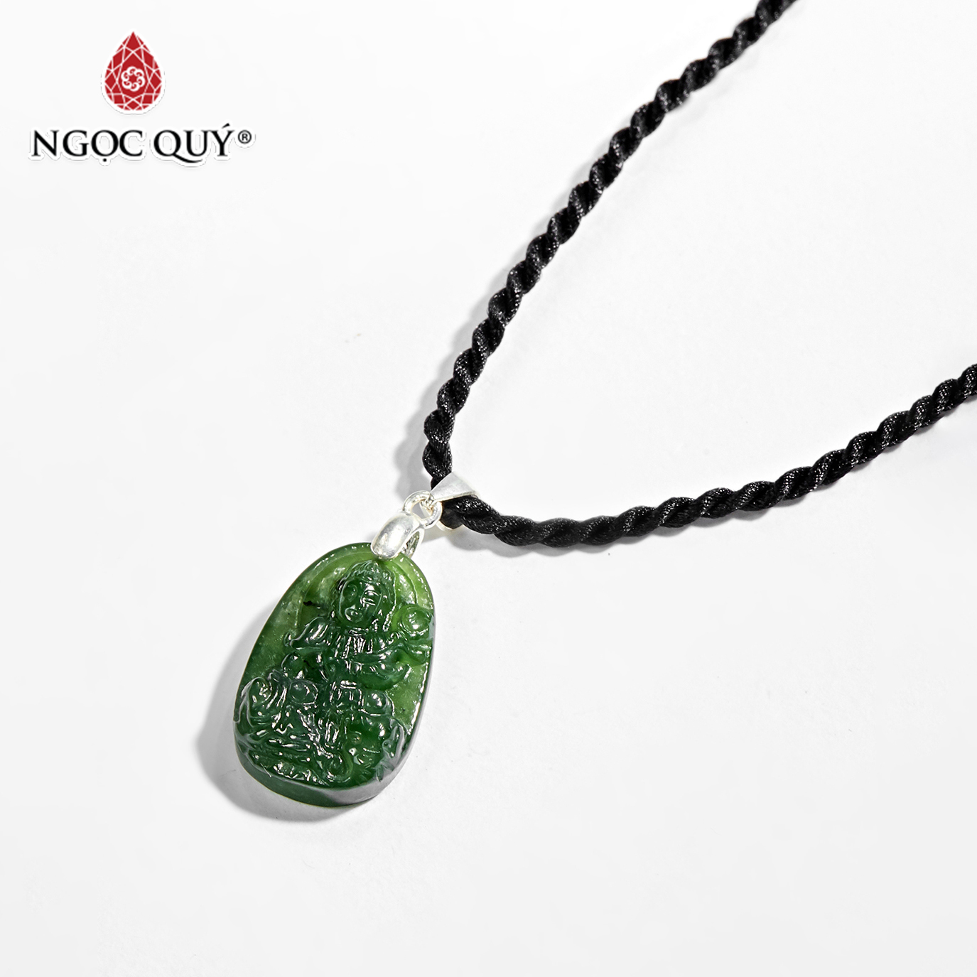 Mặt dây chuyền phật bản mệnh mini đá ngọc bích - ngọc quý gemstones