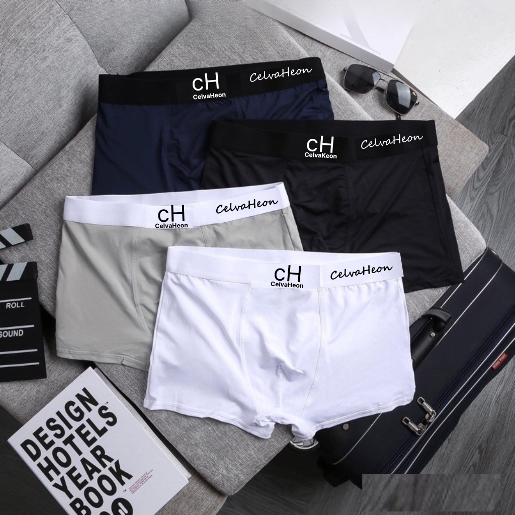 Combo 4 quần lót nam, combo 4 quần sịp nam chất thun lạnh kiểu dáng thể thao kháng khuẩn co giãn 4 chiều