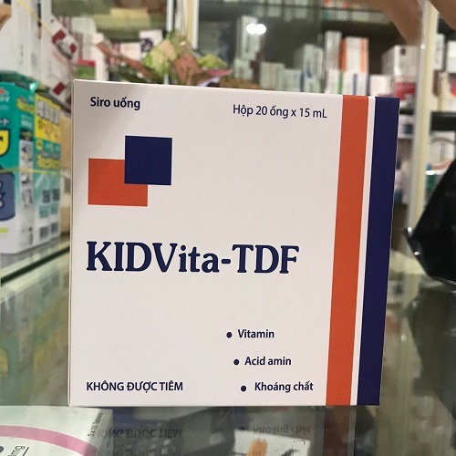 KIDVita TDF hộp 20 ống x 15ml giúp bổ sung vitamin và các loại acid amin