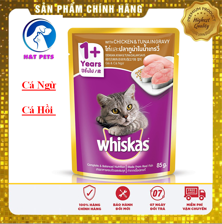 Combo 24 gói pate mèo whiskas 85g