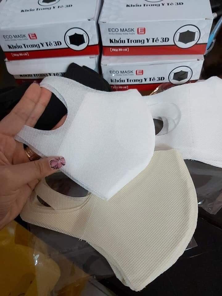 [HCM][ Giá Hủy Diệt ]  1 Hộp/ 10 CÁI KTrang 3D ECO MASK CHỐNG BỤI KHÁNG KHUẨN / Chất Liệu : Vải Không Dệt định lượng 80gsm ( 1 HỘP GỒM 10C )
