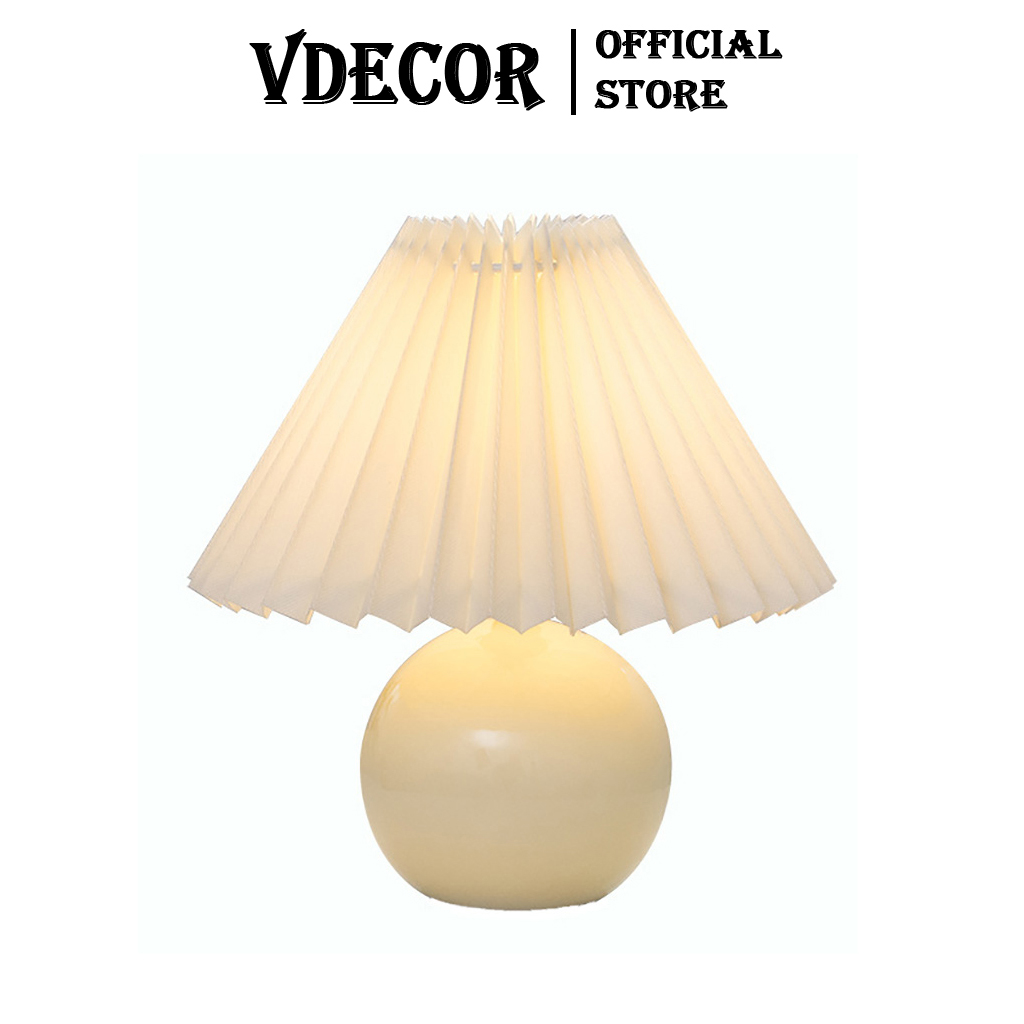 Đèn ngủ để bàn Vdecor phong cách Vintage trang trí kệ tab đầu giường