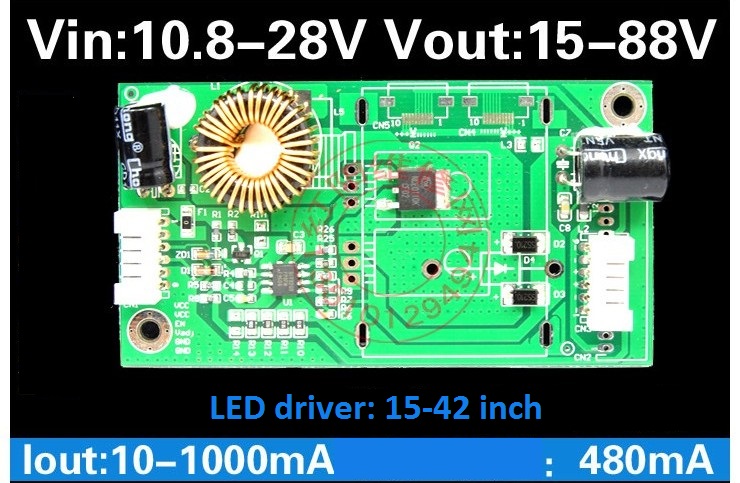 Cao áp LED đa năng (LED driver) CA-255 cho màn 15-42 inch (Chỉ bán cho thợ, Ko BH)