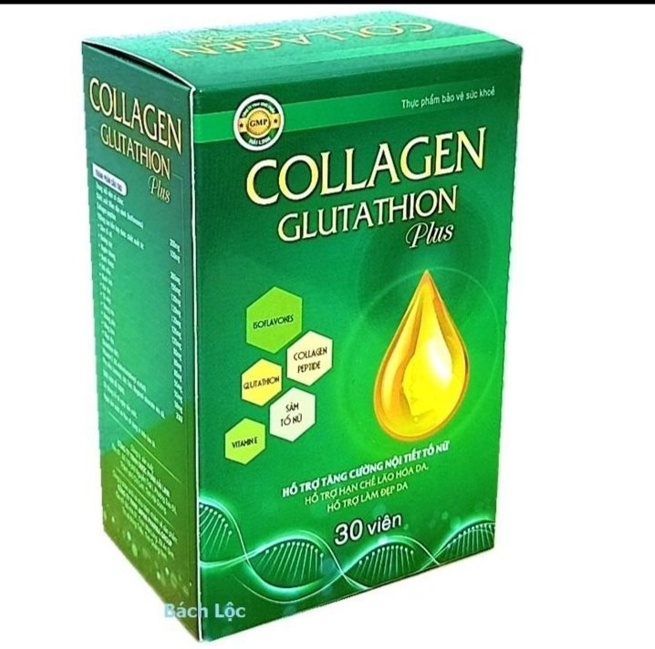 Viên uống đẹp da Collagen Glutathion Plus - thành phần sâm tố nữ 300mg