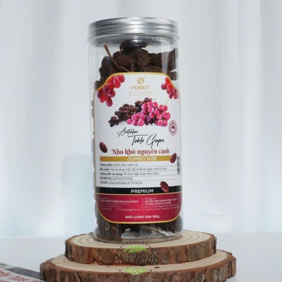 Nho khô cành úc - hộp 250gr/500gr