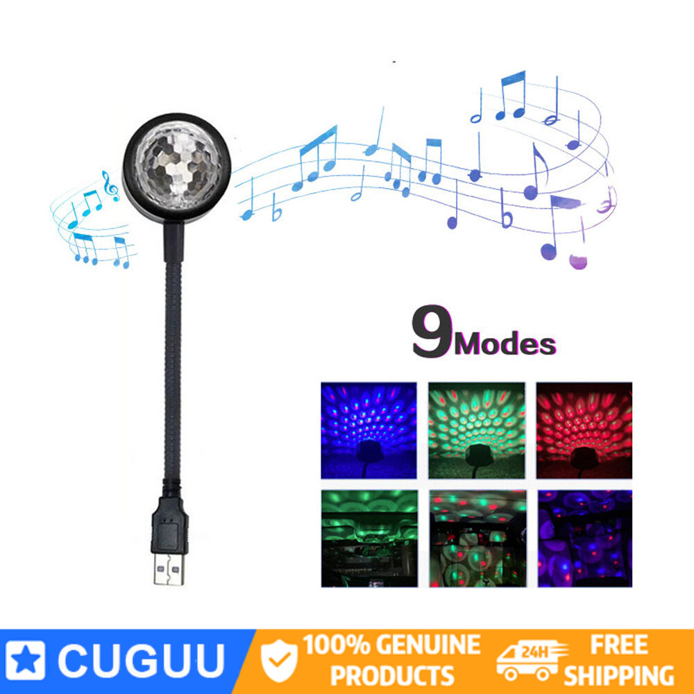 CUGUU Đèn Chiếu Hiệu Ứng Sân Khấu Ảo Thuật Nhịp Điệu Nhạc USB Mini Đèn LED Sân Khấu DJ Vũ Trường Tiệc Tùng Đèn Ngủ Tạo Không Khí Trang Trí Xe Hơi