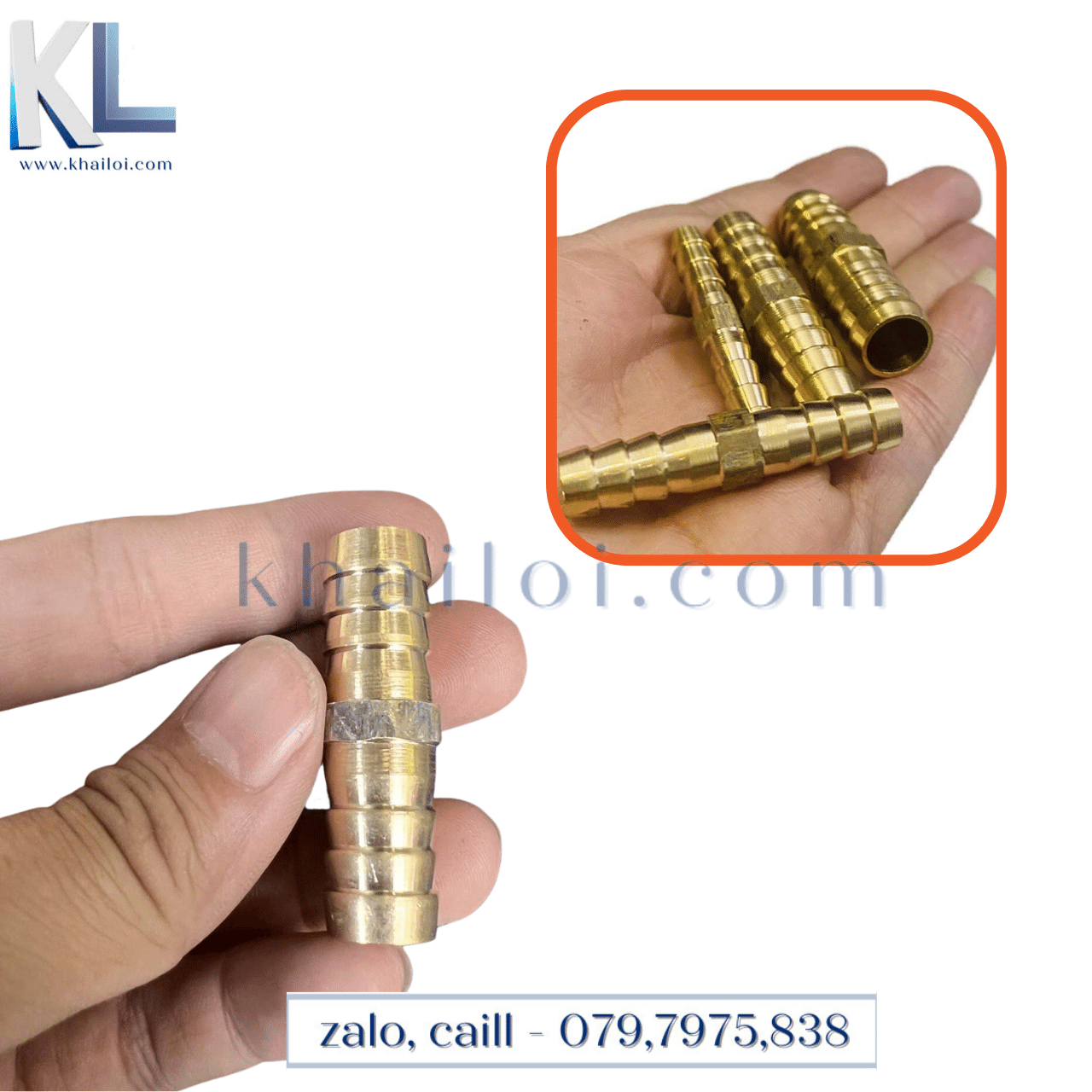 Nối thau 2 đầu đuôi chuột-Nối thẳng đuôi chuột gắn ống