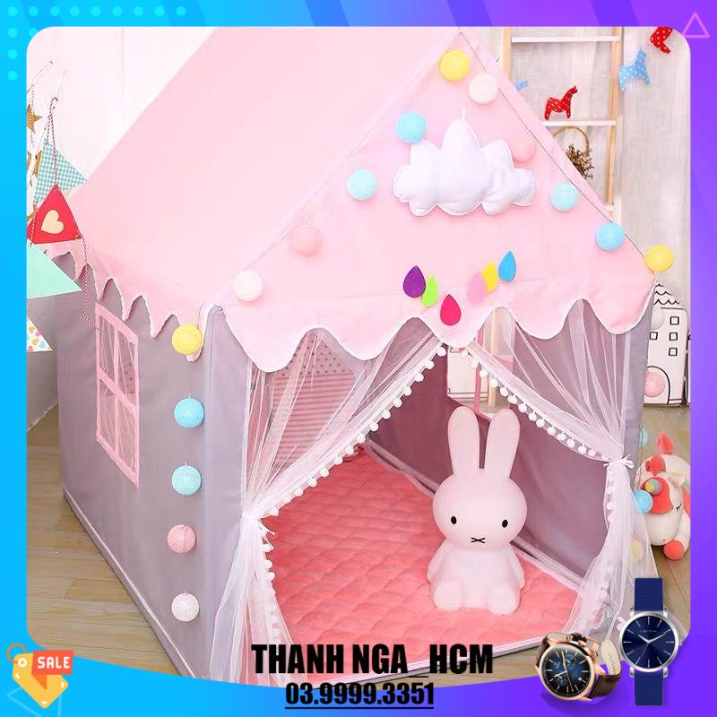 Tặng nệm đèn nháy led dùng pin lều cho bé ,lều công chúa phong cách hàn quốc hàng loại 1 có nệm60cm