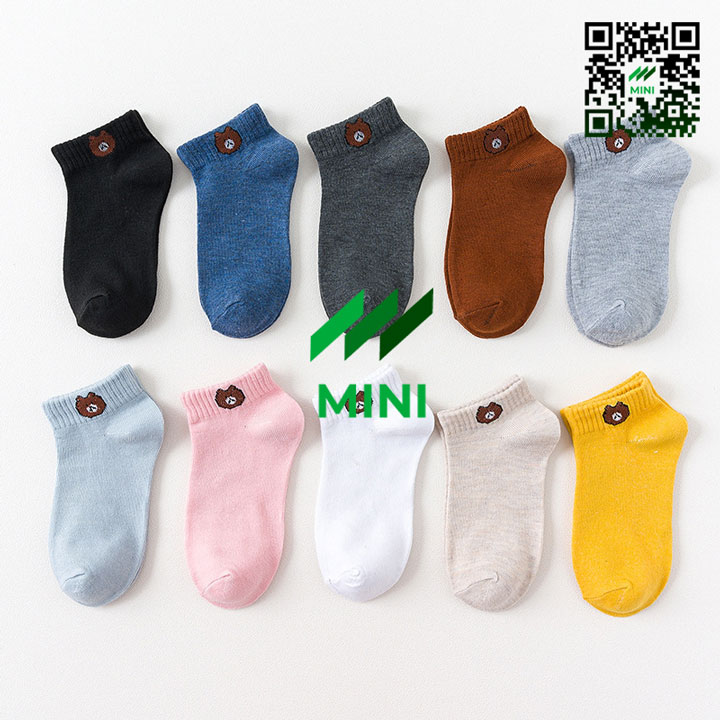 1 Set 10 đôi Vớ tất gấu Brown