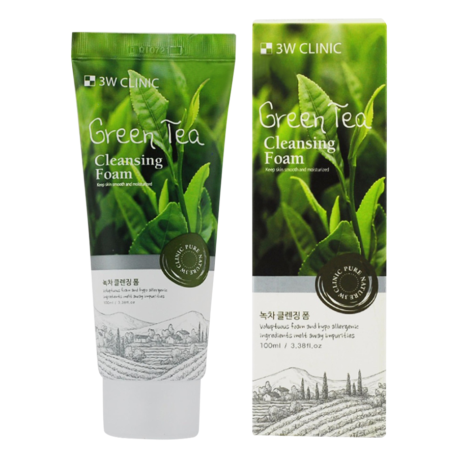 Sửa rửa mặt trà xanh 3W Green Tea hàn quốc