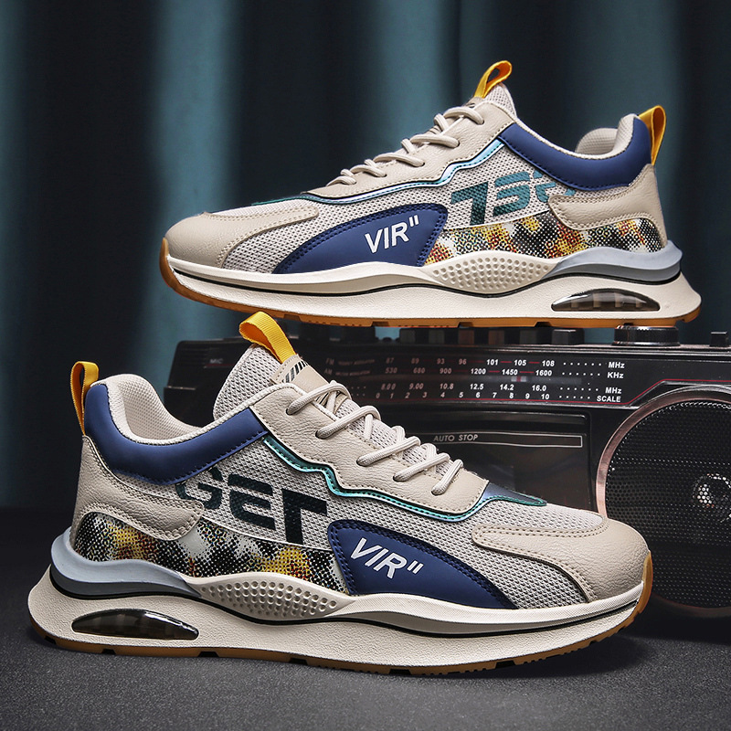Giày sneaker nam đế cao su non 2 lớp, giày nam trend 2022