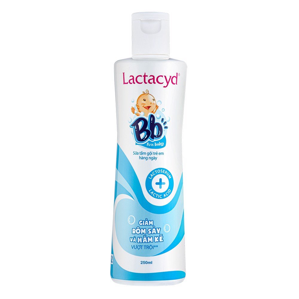 [HCM]Sữa Tắm Gội Trẻ Em Hằng Ngày Lactacyd BB Giảm Rôm Sảy Và Hăm Kẽ Vượt Trội 250ml- LeVyStore - TheGioiHangNhap