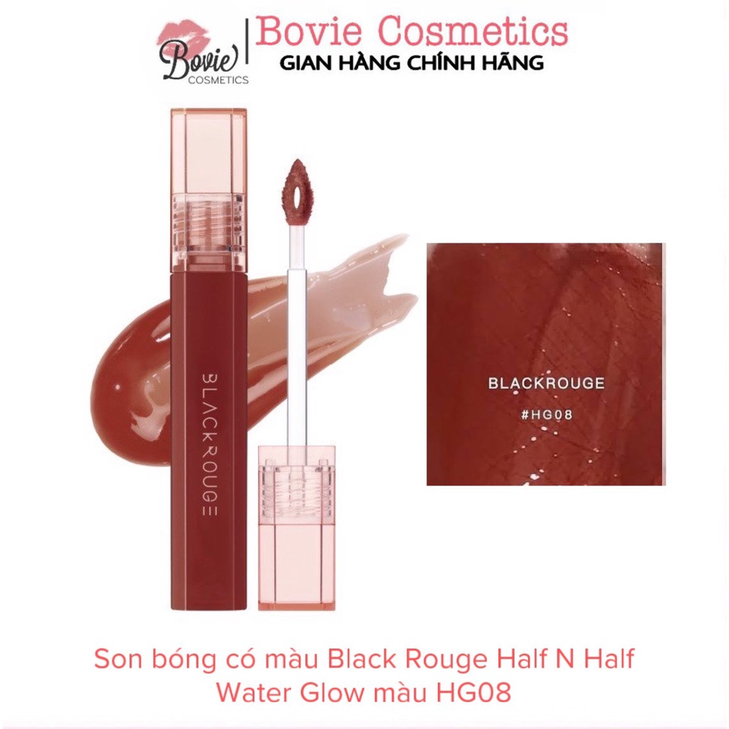Son tint bóng có màu Black Rouge Half N Half Water Glow màu HG08