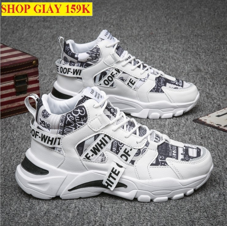 Giày cao cổ nam, giày nam, sneaker nam, giày đế cao thoáng khí  VUA GIÀY - 380