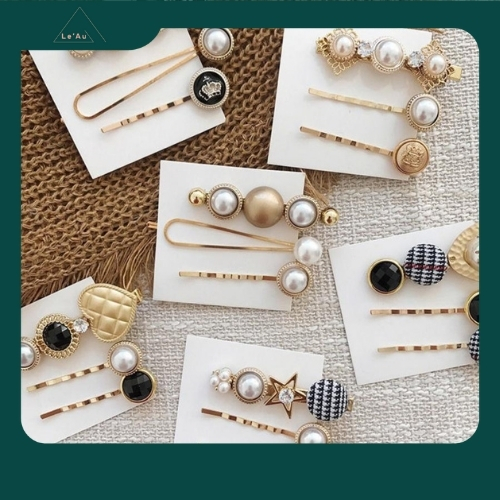 Set Kẹp Tóc Mái 3 Chiếc Hợp Kim Cao Cấp Hoạ Tiết Kẻ Caro Trẻ Trung Đủ Phong Cách Hàn Quốc 7 Mẫu Thích Hợp Sử Dụng Hàng Ngày Tiệc Tùng Đi Học Dạo Phố Leau CT01